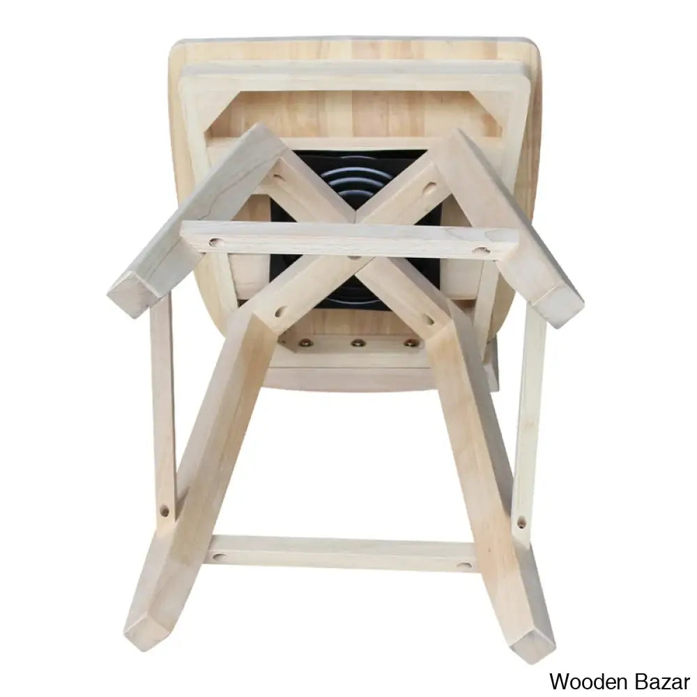 Josline Swivel Solid Wood Counter And Bar Stool