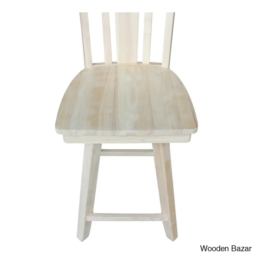 Josline Swivel Solid Wood Counter And Bar Stool