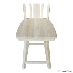 Josline Swivel Solid Wood Counter And Bar Stool