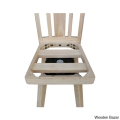 Josline Swivel Solid Wood Counter And Bar Stool