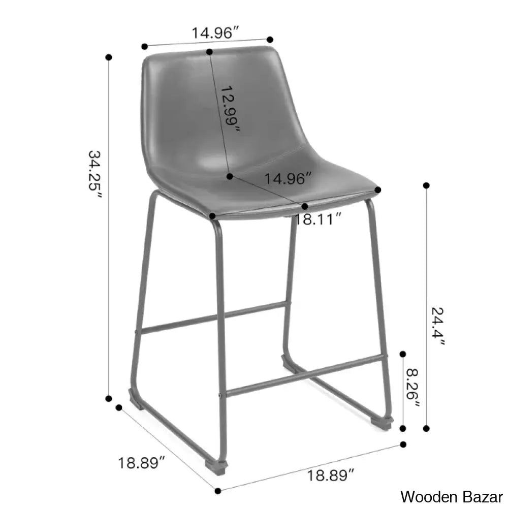 Julienno Swivel Bar & Counter Stool (Set Of 2)