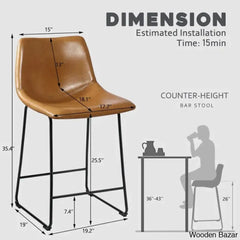 Julienny Swivel Counter And Bar Stools With Back Coutner Height Barstools For Kitchen Island (Set