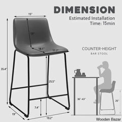 Julienny Swivel Counter And Bar Stools With Back Coutner Height Barstools For Kitchen Island (Set
