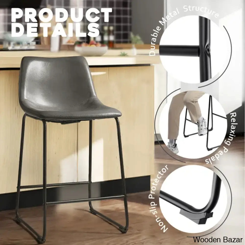 Julienny Swivel Counter And Bar Stools With Back Coutner Height Barstools For Kitchen Island (Set