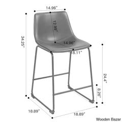 Julienny Swivel Counter And Bar Stools With Back Coutner Height Barstools For Kitchen Island (Set