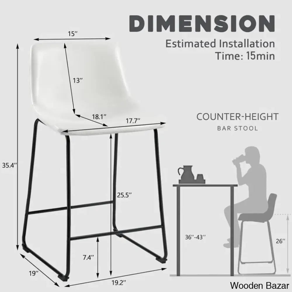 Julienny Swivel Counter And Bar Stools With Back Coutner Height Barstools For Kitchen Island (Set