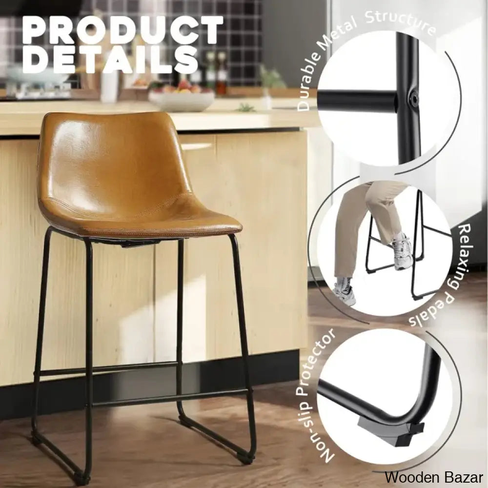 Julienny Swivel Counter And Bar Stools With Back Coutner Height Barstools For Kitchen Island (Set