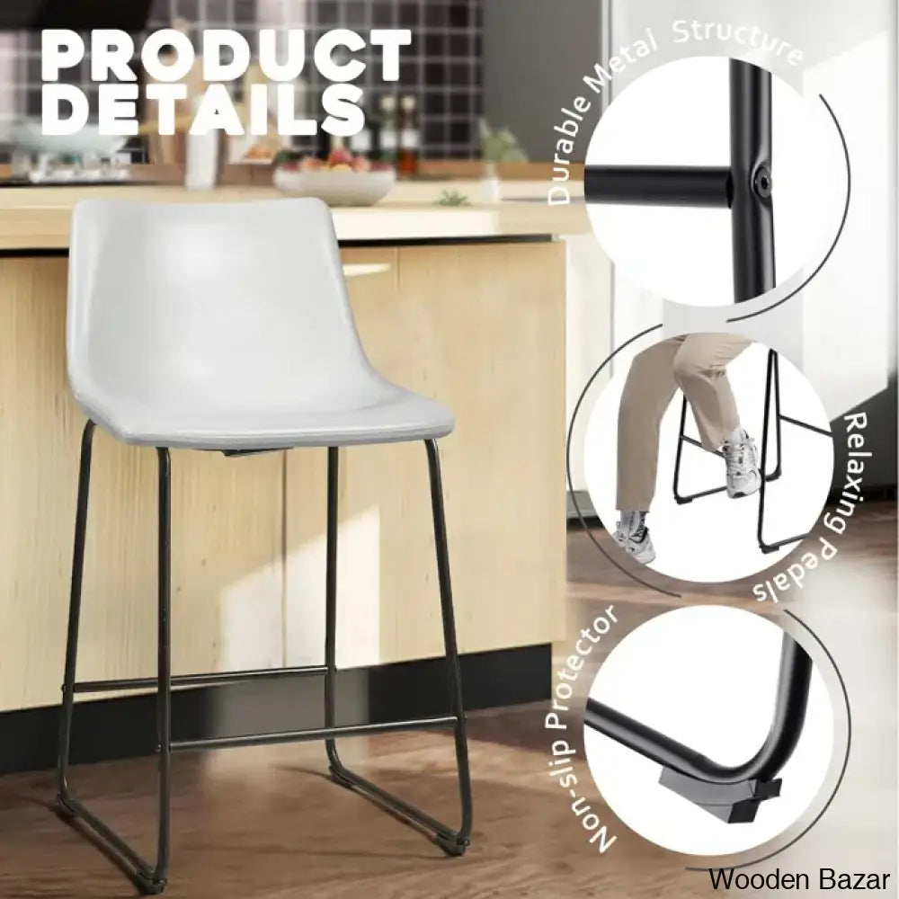 Julienny Swivel Counter And Bar Stools With Back Coutner Height Barstools For Kitchen Island (Set