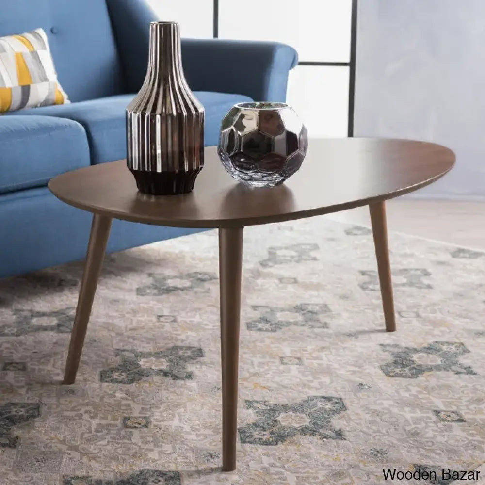 Kamileey Coffee And Center Table Walnut