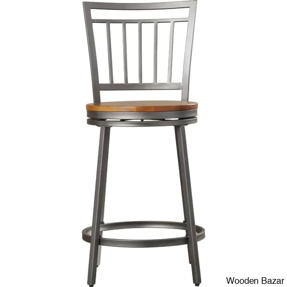 Kanagyl Swivel Counter And Bar Stool With Metal Frame