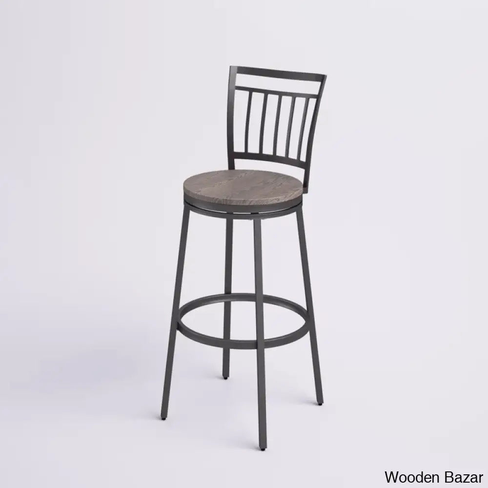 Kanagyl Swivel Counter And Bar Stool With Metal Frame