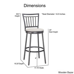 Kanagyl Swivel Counter And Bar Stool With Metal Frame