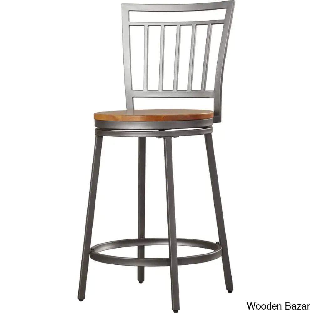 Kanagyl Swivel Counter And Bar Stool With Metal Frame