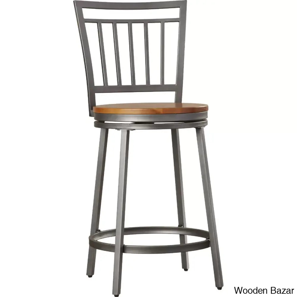 Kanagyl Swivel Counter And Bar Stool With Metal Frame