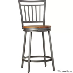 Kanagyl Swivel Counter And Bar Stool With Metal Frame