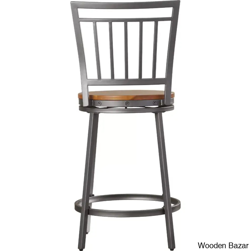 Kanagyl Swivel Counter And Bar Stool With Metal Frame