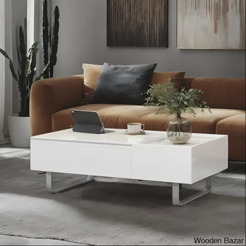 Kashadz Coffee And Center Table With Lifted Tabletop Contemporary Cocktail