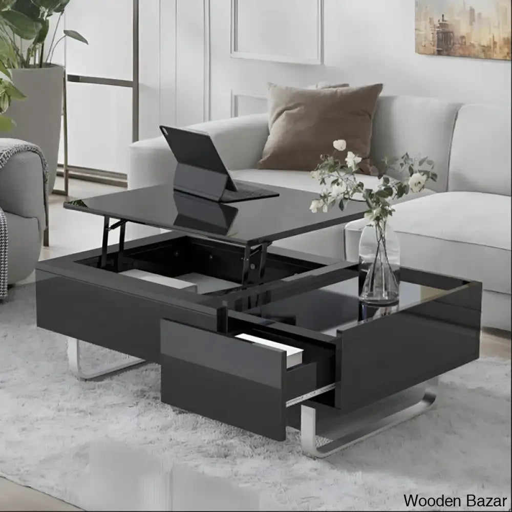 Kashadz Coffee And Center Table With Lifted Tabletop Contemporary Cocktail