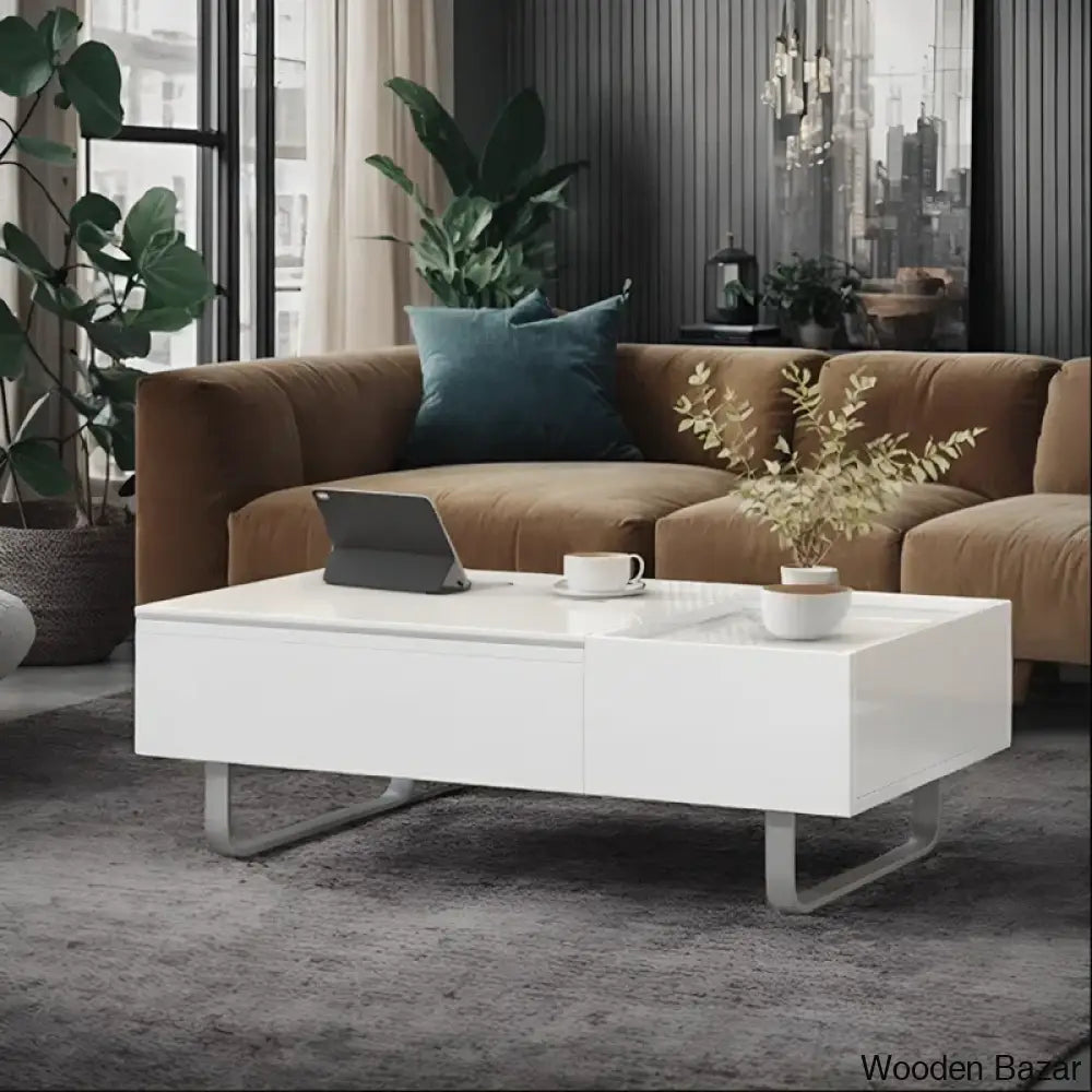 Kashadz Coffee And Center Table With Lifted Tabletop Contemporary Cocktail