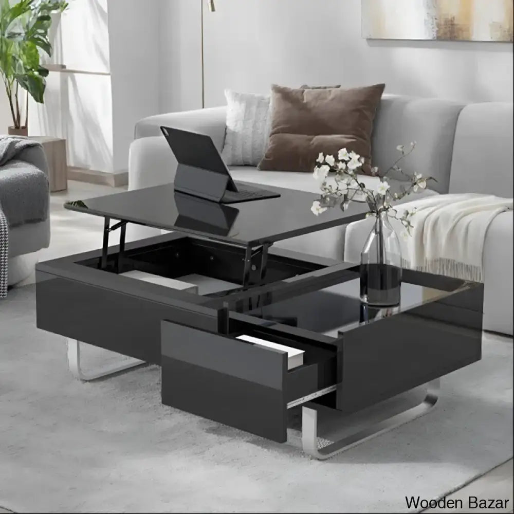 Kashadz Coffee And Center Table With Lifted Tabletop Contemporary Cocktail