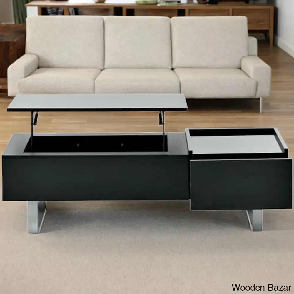 Kashadz Coffee And Center Table With Lifted Tabletop Contemporary Cocktail