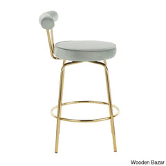 Kaysone Swivel 25.5’’ Counter And Bar Stool (Set Of 2) - Wooden Bazar