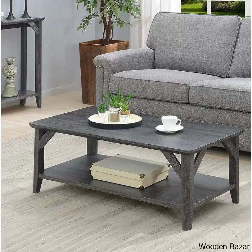 Keffeir Coffee And Center Table Weathered Gray