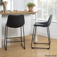 Keighleyl Faux Leather Upholstered Counter Chair (Set Of 2)
