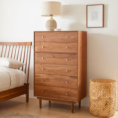 Levarder  Solid Wood 6-Drawer Dresser - Wooden Bazar