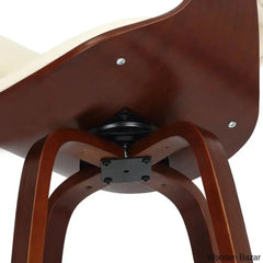 Keishaz Swivel Fabric Mid-Century Counter And Bar Stool (Set Of 2)
