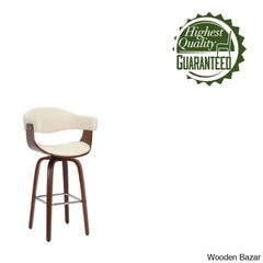 Keishaz Swivel Fabric Mid-Century Counter And Bar Stool (Set Of 2)