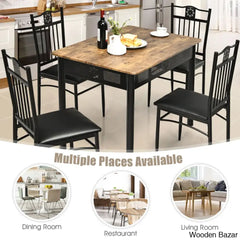 Kelly 4 Seater Dining Table Set - Wooden Bazar