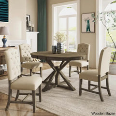 Kelvin Best 4 Seater Extendable Dining Set - Wooden Bazar