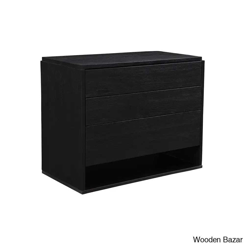 Kennice 3 Chest Of Drawers In Solid Wood With Timeless Tresures - Wooden Bazar