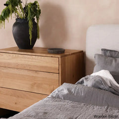 Kennice 3 Chest Of Drawers In Solid Wood With Timeless Tresures - Wooden Bazar