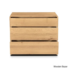 Kennice 3 Chest Of Drawers In Solid Wood With Timeless Tresures - Wooden Bazar