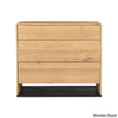 Kennice 3 Chest Of Drawers In Solid Wood With Timeless Tresures - Wooden Bazar
