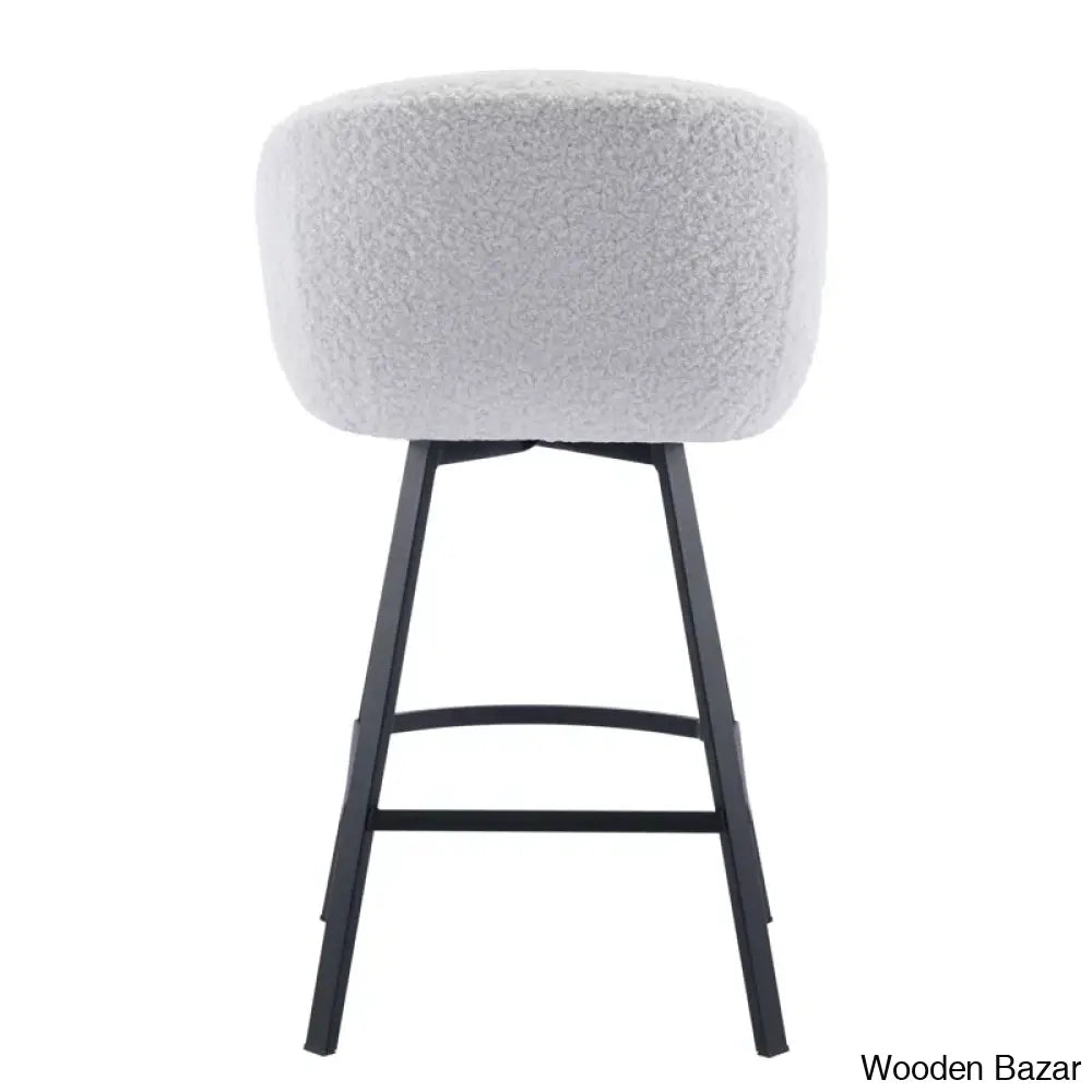 Kensync Swivel 26.4’’ Sherpa Counter And Bar Stool