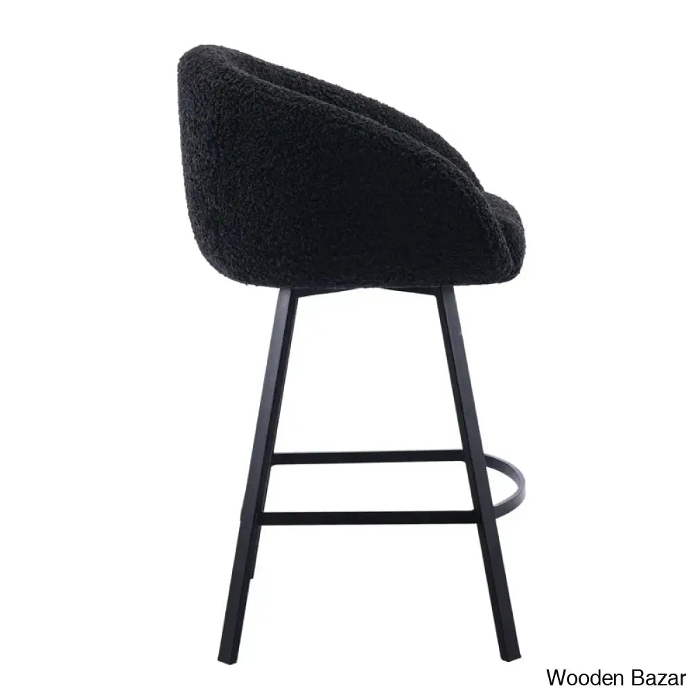 Kensync Swivel 26.4’’ Sherpa Counter And Bar Stool