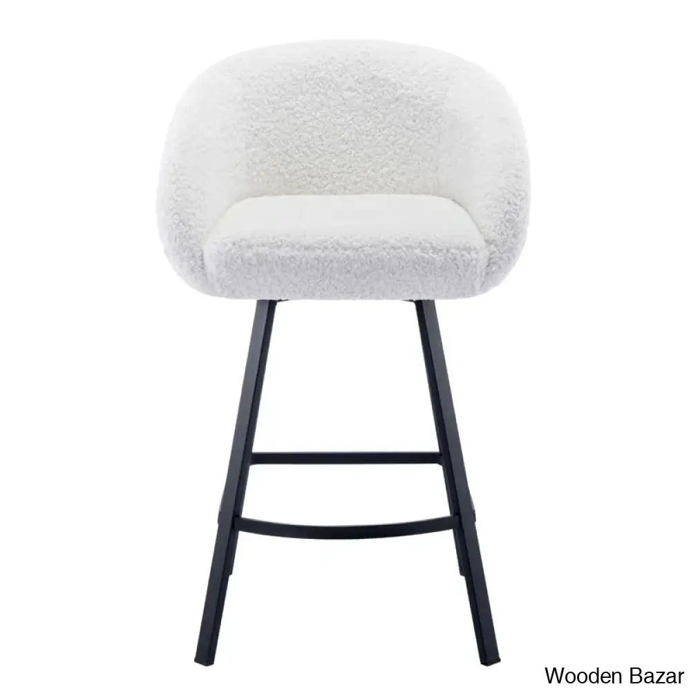 Kensync Swivel 26.4’’ Sherpa Counter And Bar Stool