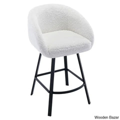 Kensync Swivel 26.4’’ Sherpa Counter And Bar Stool