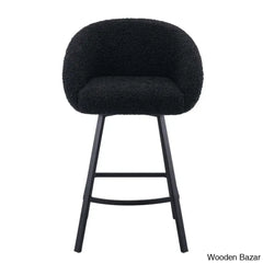 Kensync Swivel 26.4’’ Sherpa Counter And Bar Stool