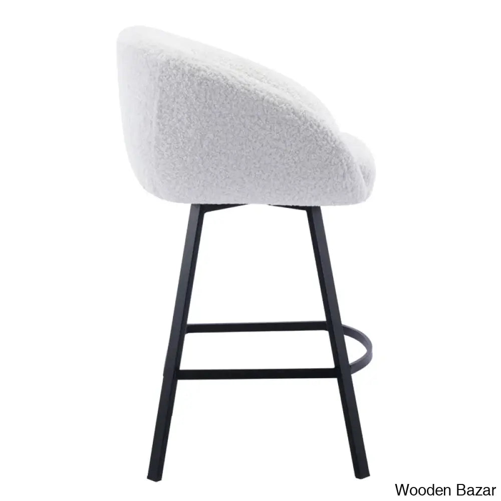 Kensync Swivel 26.4’’ Sherpa Counter And Bar Stool