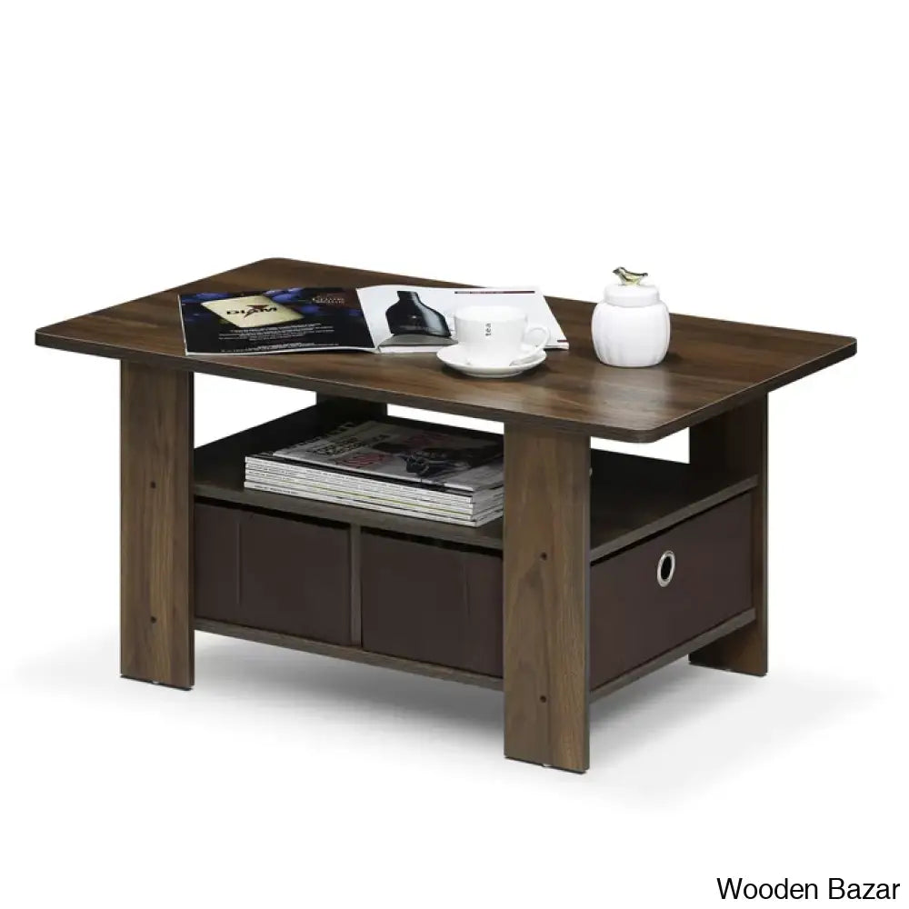 Kentony Coffee And Center Table With Bin Drawer