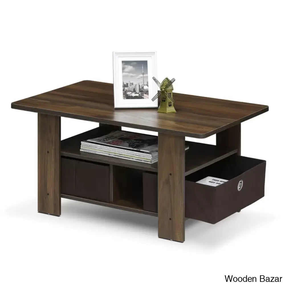 Kentony Coffee And Center Table With Bin Drawer