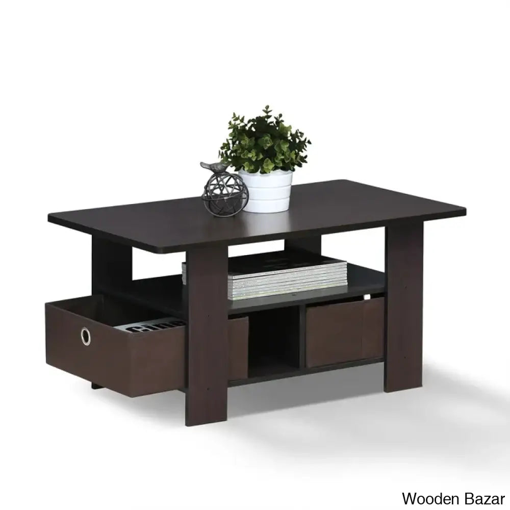 Kentony Coffee And Center Table With Bin Drawer