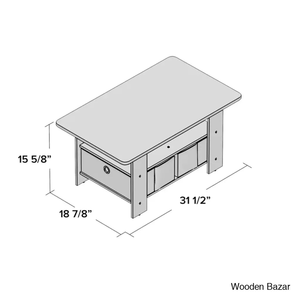 Kentony Coffee And Center Table With Bin Drawer