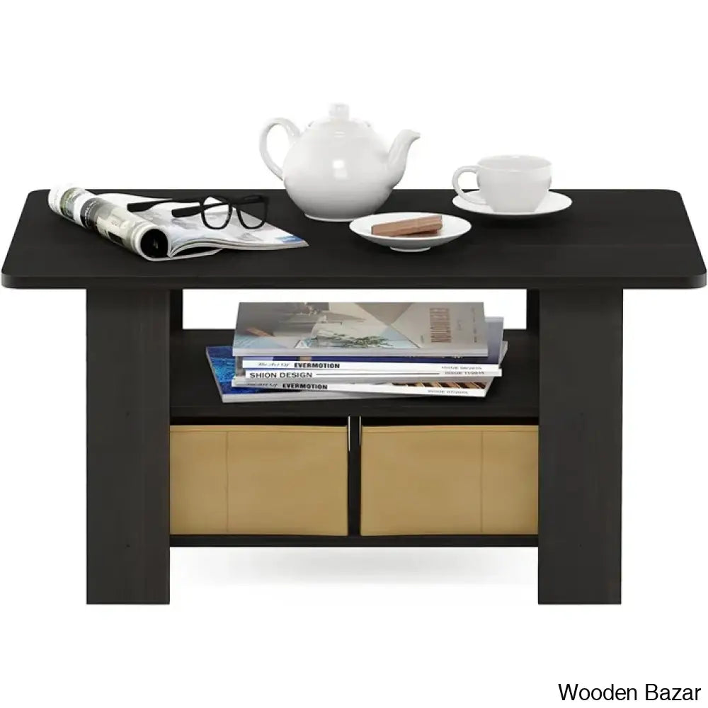 Kentony Coffee And Center Table With Bin Drawer