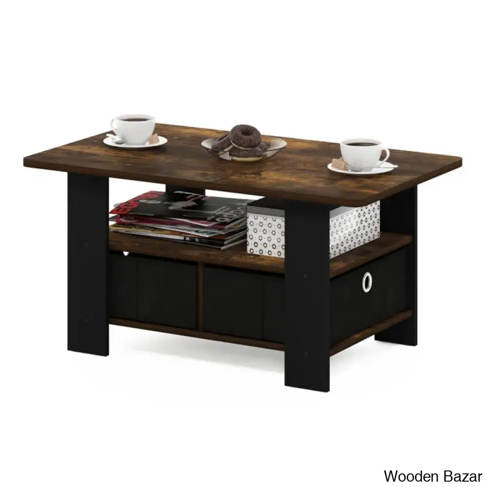 Kentony Coffee And Center Table With Bin Drawer