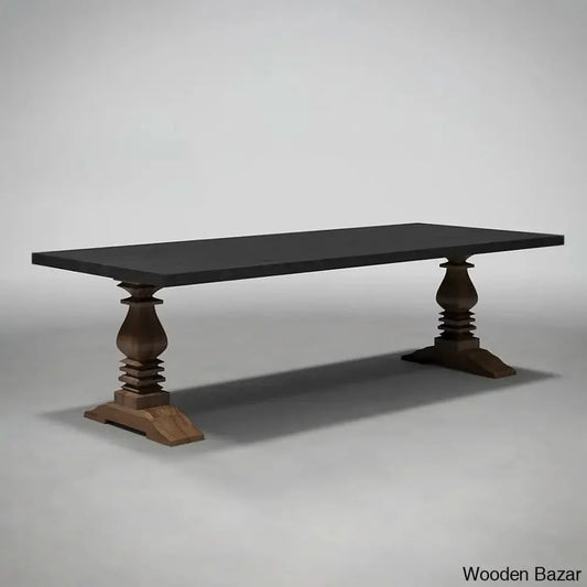 Kewty Royal Brut Modern Dining Table With A Vintage Look Black Sandblast